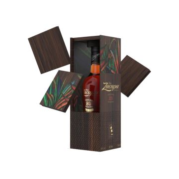 Zacapa 23 Etui Bois avec 6 sous bocks Edition Limitée